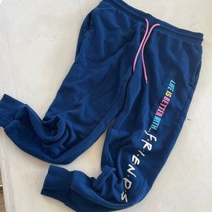 Size medium navy FRIENDS sweatpants / joggers